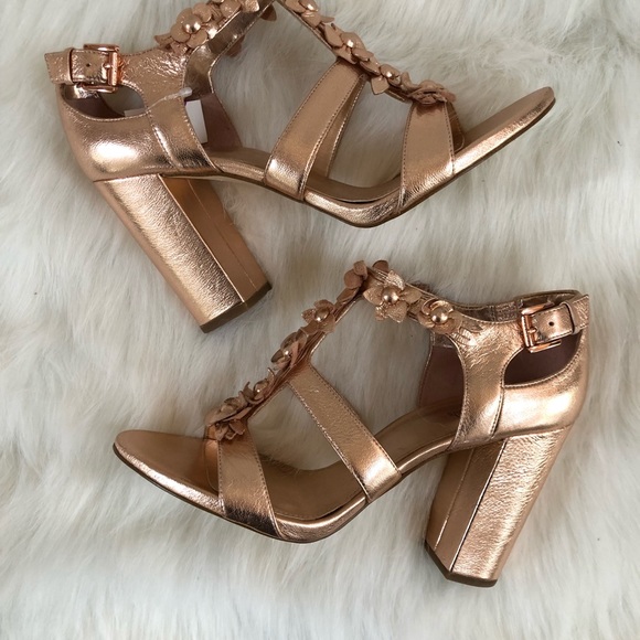 MICHAEL Michael Kors Shoes - Last chance! Michael Kors rose gold block heels